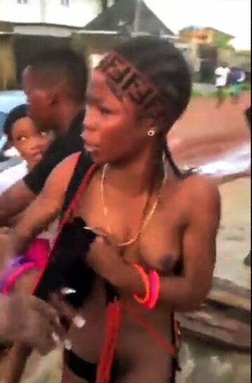 Nigerian Girl Stripped Naked In Public While Fighting Another Lady Over ...