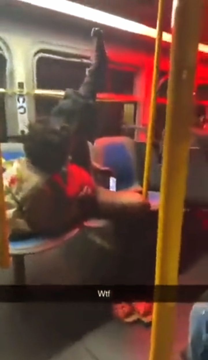Black Woman Caught Stripping Naked And Taking Selfies Of Her Pussy In Public While On A Train In New York (18+)