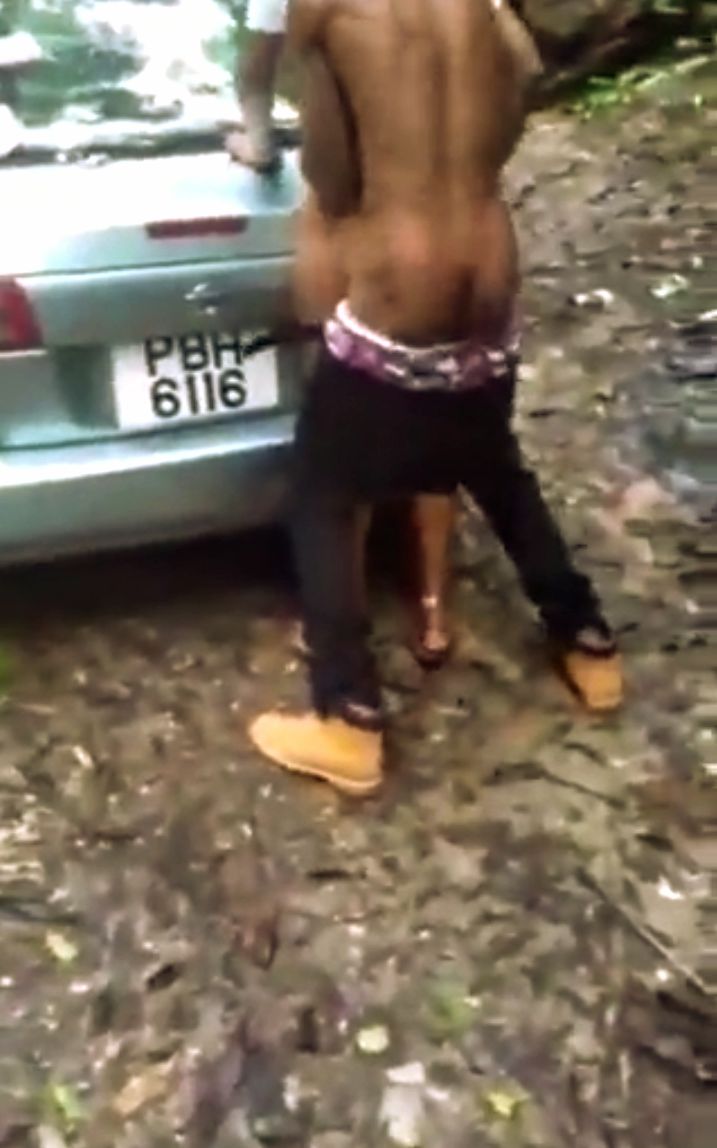 Crazy Couple Caught Having Doggy Style Sex On Car Trunk In Public In Broad Daylight (18+) image