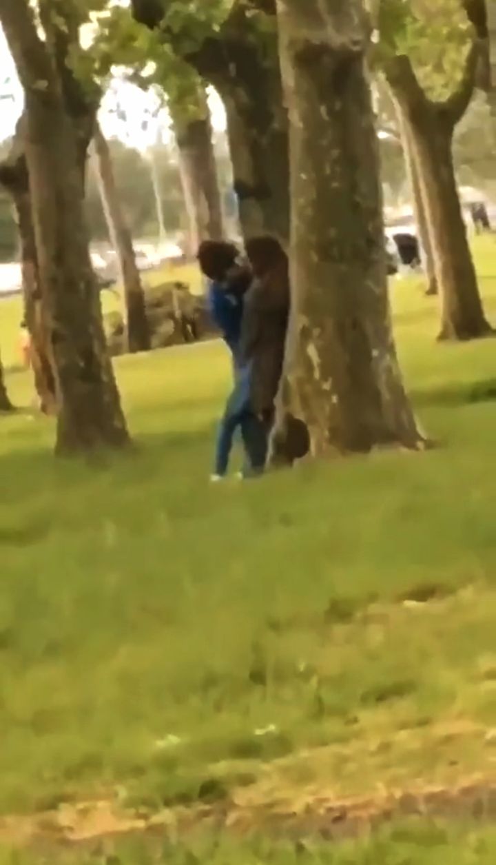 Guy Fingering Girlfriend In Public Park (18+)